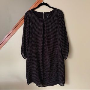 Black polkadot H&M dress, size 6